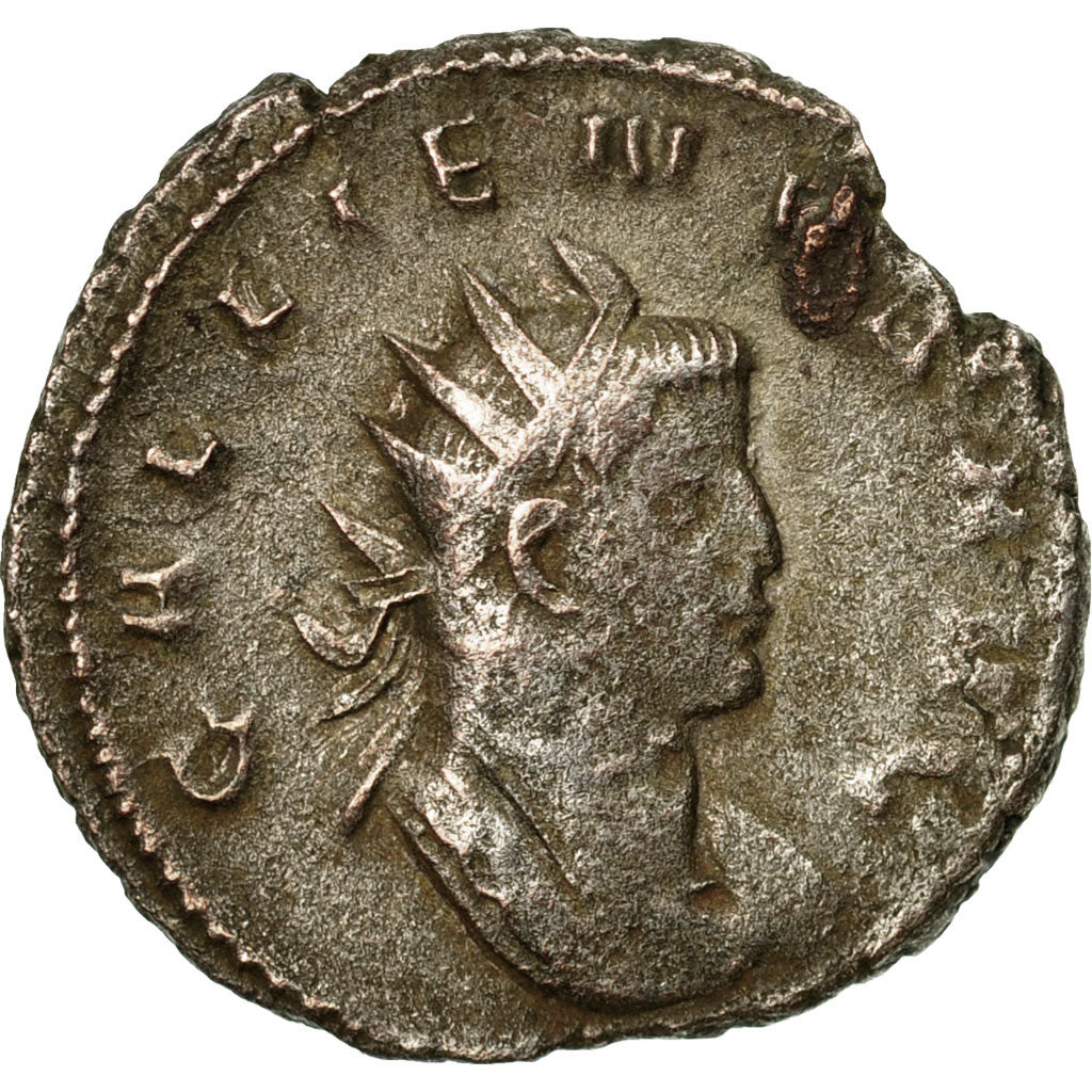 Moneta, Gallienus, Antoninianus, 257-258, Milan, Rare, MB+, Biglione, RIC:336
