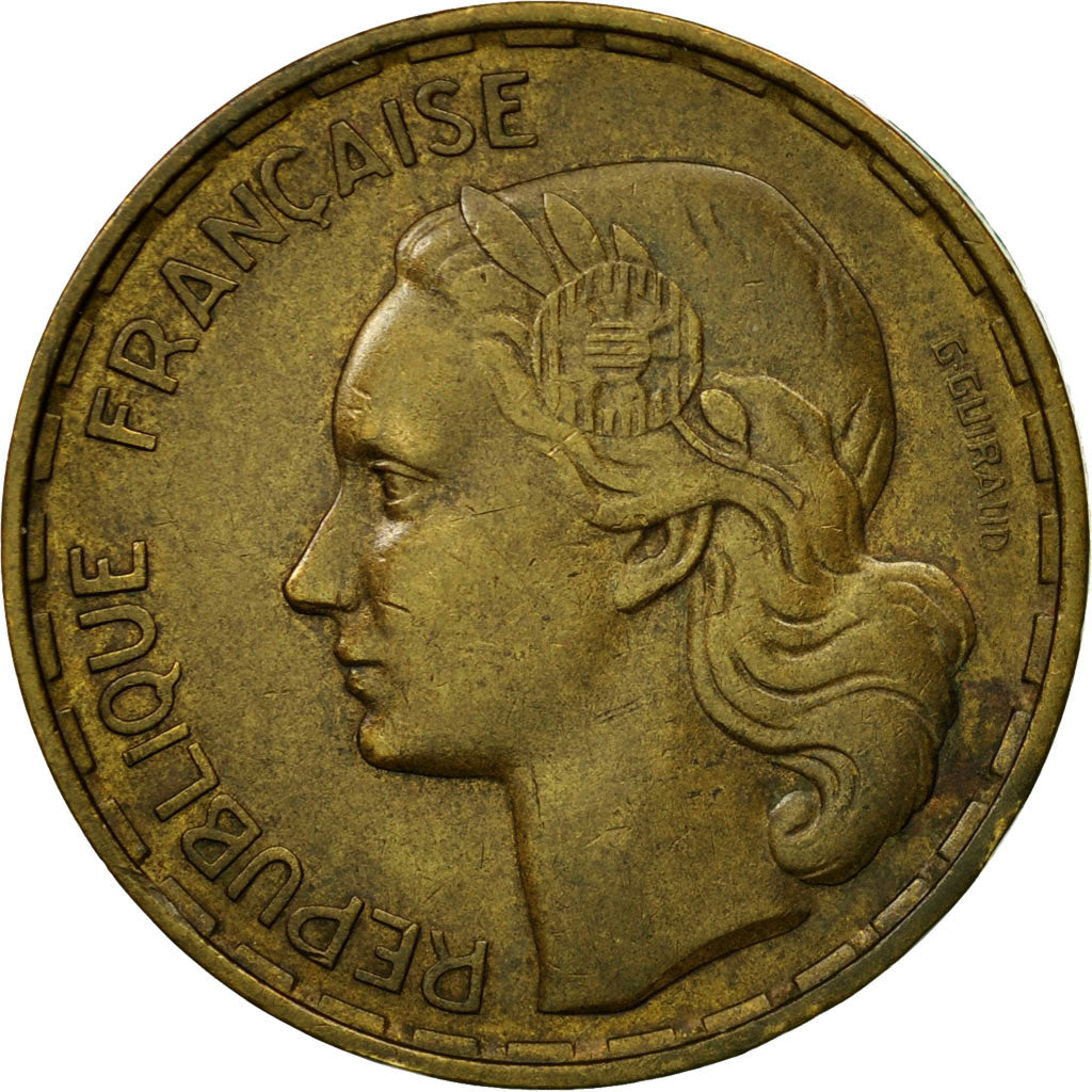 Coin, France, Guiraud, 50 Francs, 1954, Paris, EF(40-45), Aluminum-Bronze