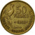 Moneta, Francia, Guiraud, 50 Francs, 1954, Paris, BB, Alluminio-bronzo, KM:918.1