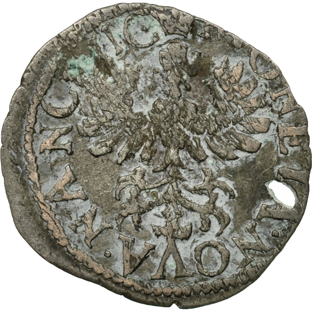 Coin, France, Charles IV, 1/2 Gros, Nancy, VF(20-25), Billon, Boudeau:1561