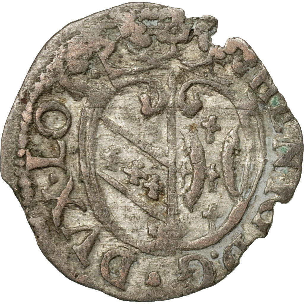 Coin, France, Charles IV, 1/2 Gros, Nancy, VF(30-35), Billon, Boudeau:1561