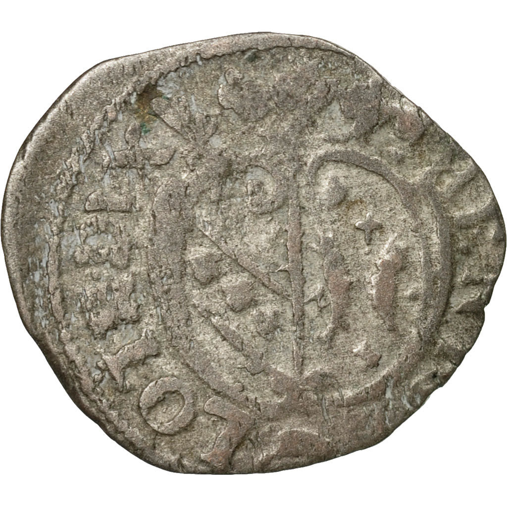 Coin, France, Charles IV, 1/2 Gros, Nancy, VF(30-35), Billon, Boudeau:1561