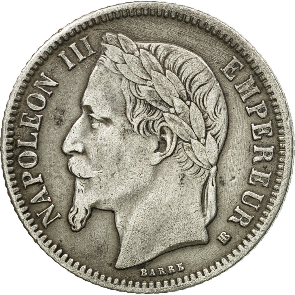 Coin, France, Napoleon III, Napoléon III, Franc, 1866, Strasbourg, EF(40-45)