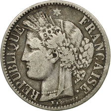Monnaie, France, Cérès, 2 Francs, 1871, Bordeaux, TTB, Argent, Gadoury:529