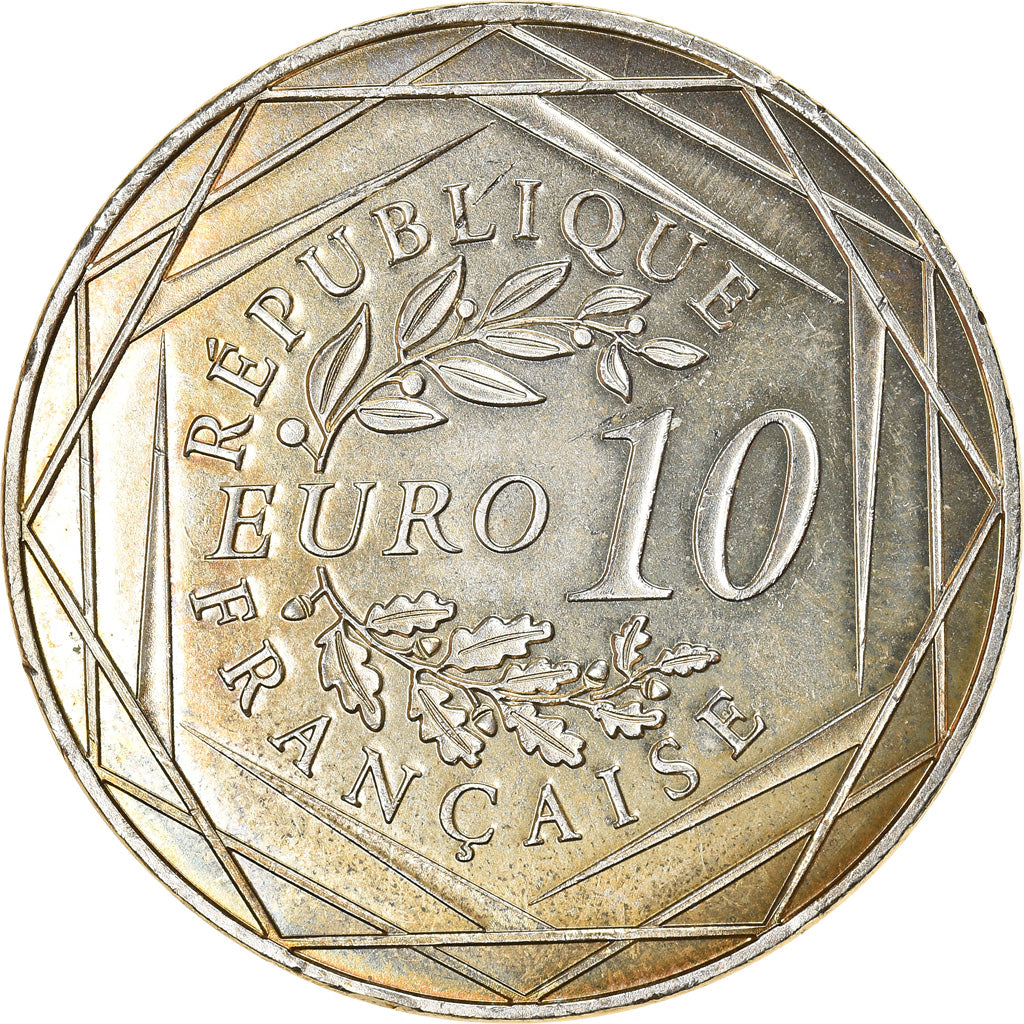 France, 10 Euro, 2014, Coq, MS(63), Silver, Gadoury:EU656