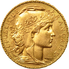 Coin, France, Marianne, 20 Francs, 1912, Paris, AU(55-58), Gold, KM:857