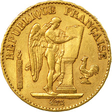 Coin, France, Génie, 20 Francs, 1871, Paris, AU(50-53), Gold, KM:825