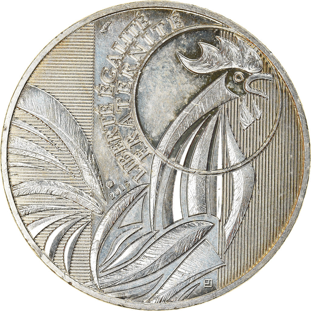 France, 10 Euro, Coq, 2015, Paris, MS(63), Silver
