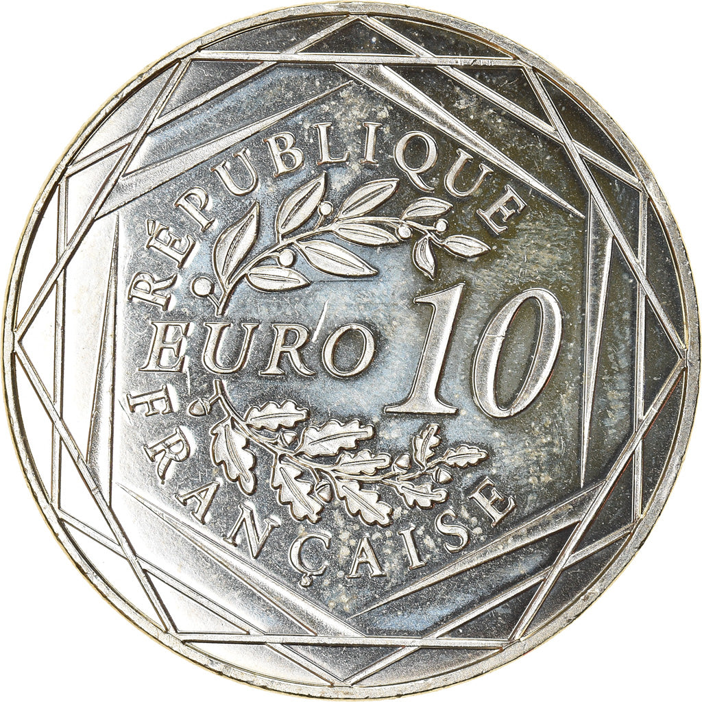 France, 10 Euro, Coq, 2015, Paris, MS(63), Silver