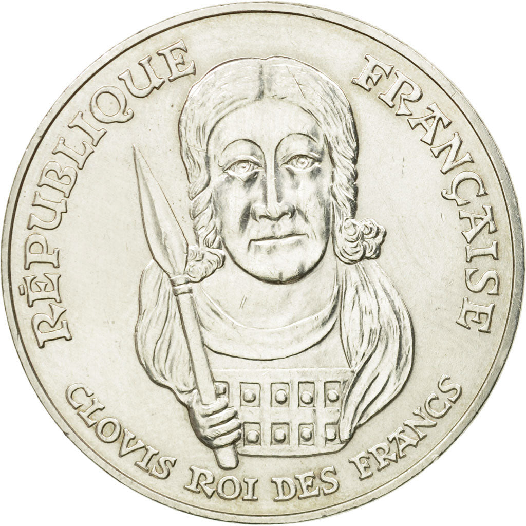 Coin, France, Clovis, 100 Francs, 1996, Paris, AU(55-58), Silver, KM:1180
