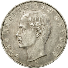 Coin, German States, BAVARIA, Otto, 3 Mark, 1912, Munich, AU(50-53), Silver