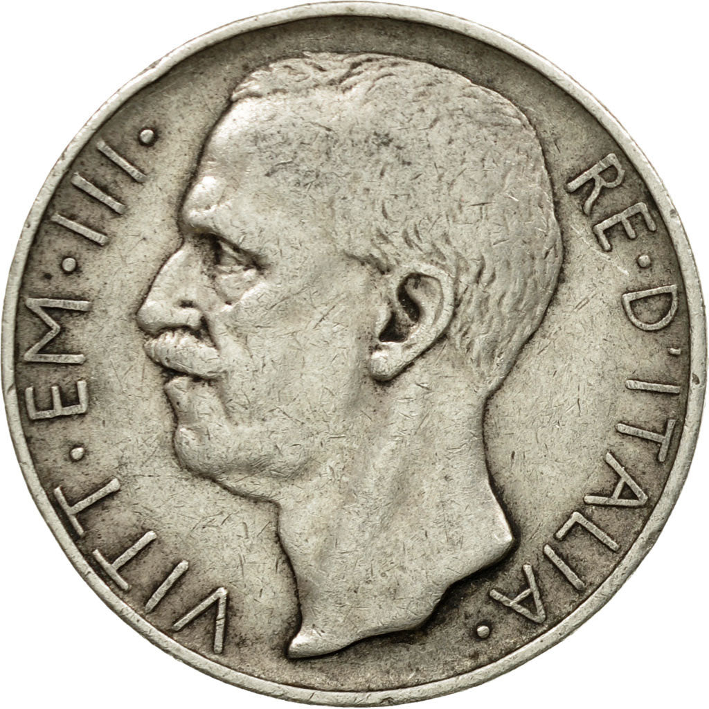 Coin, Italy, Vittorio Emanuele III, 10 Lire, 1927, Rome, EF(40-45), Silver