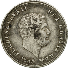 Coin, ITALIAN STATES, NAPLES, Ferdinando II, 10 Grana, 1855, EF(40-45), Silver