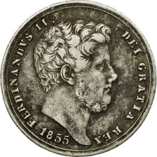 Coin, ITALIAN STATES, NAPLES, Ferdinando II, 20 Grana, 1855, EF(40-45), Silver