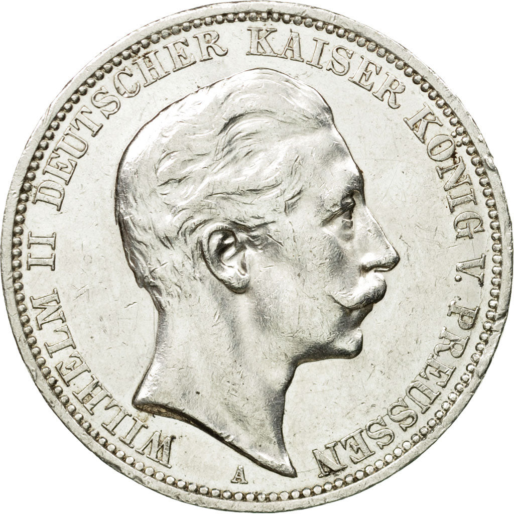 Coin, German States, PRUSSIA, Wilhelm II, 3 Mark, 1912, Berlin, EF(40-45)