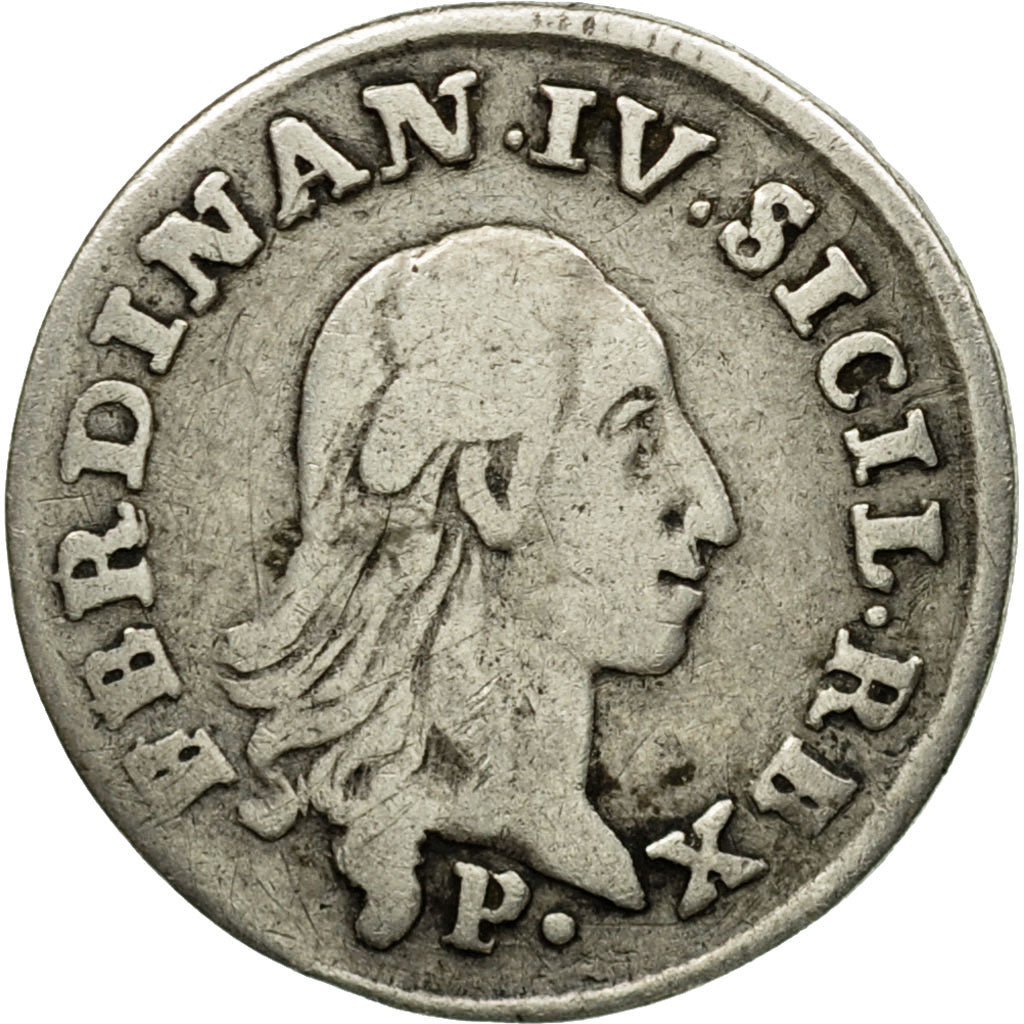 Moneta, DEPARTAMENTY WŁOSKIE, NAPLES, Ferdinando IV, 10 Grana, 1792, Naples