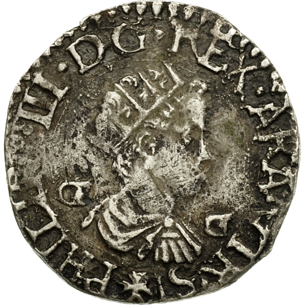 Coin, Spain, Half carlino or Zanetta, 1598-1621, Naples, EF(40-45), Silver