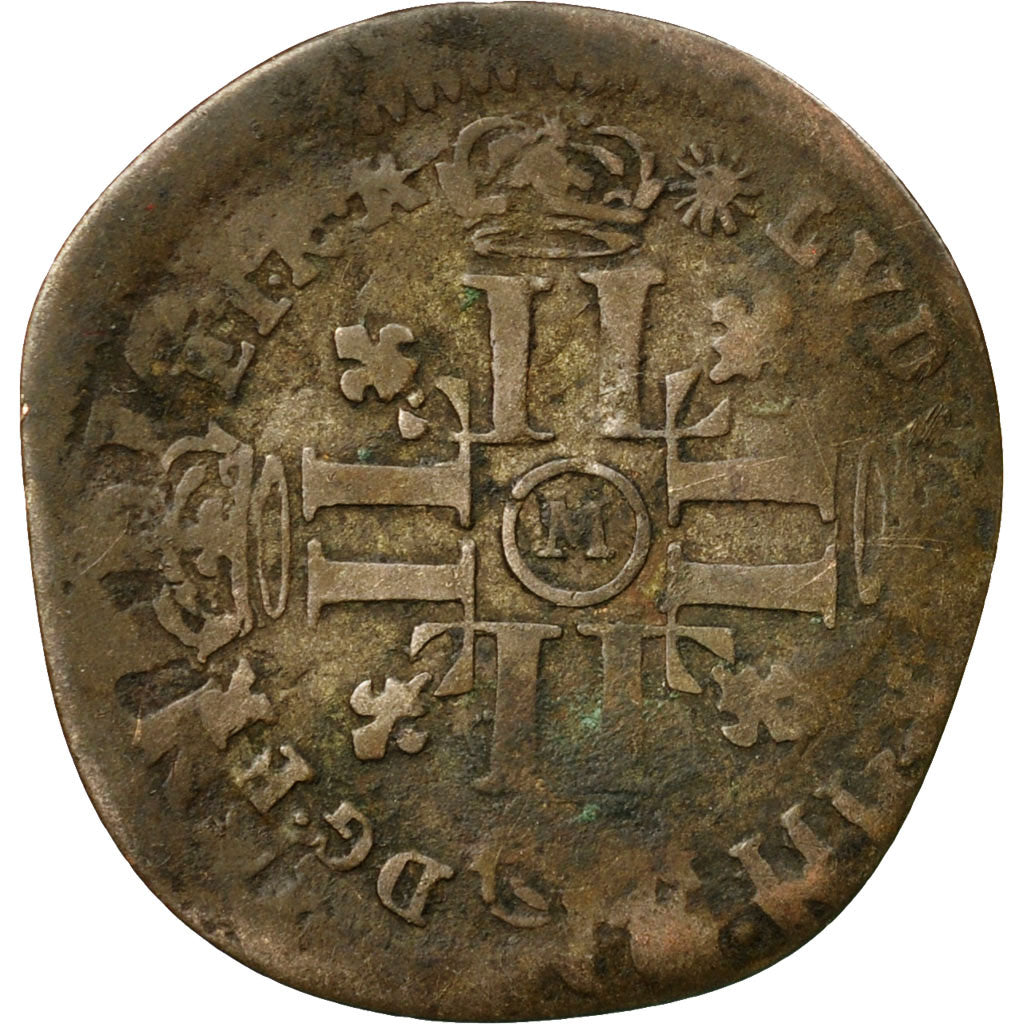 Münze, Frankreich, Louis XIV, Sol de 15 deniers ou quinzain, 15 Deniers, 1693