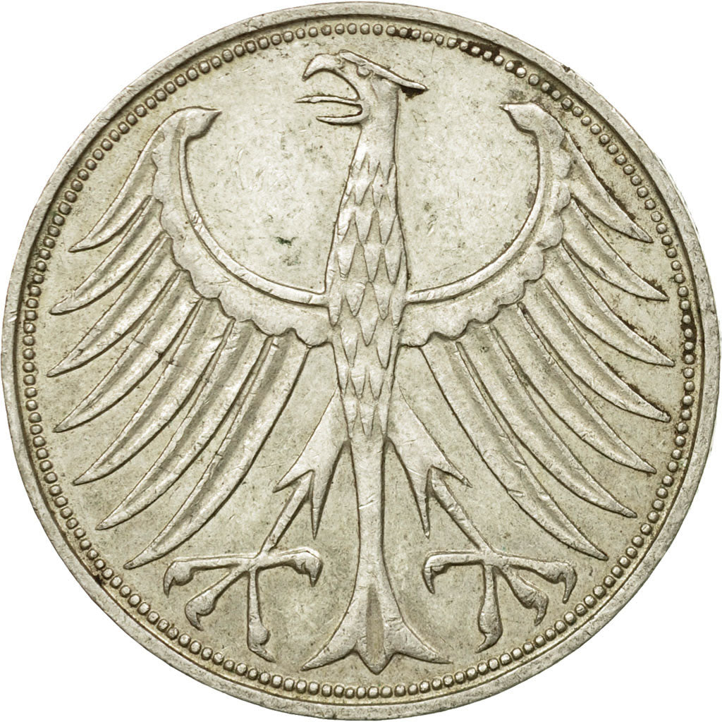 Coin, GERMANY - FEDERAL REPUBLIC, 5 Mark, 1967, Hamburg, AU(50-53), Silver
