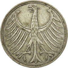 Coin, GERMANY - FEDERAL REPUBLIC, 5 Mark, 1958, Munich, AU(55-58), Silver