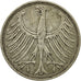Moneda, ALEMANIA - REPÚBLICA FEDERAL, 5 Mark, 1951, Hamburg, MBC+, Plata