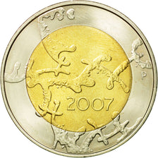 Finland, 5 Euro, 2007, MS(63), Bi-Metallic, KM:146