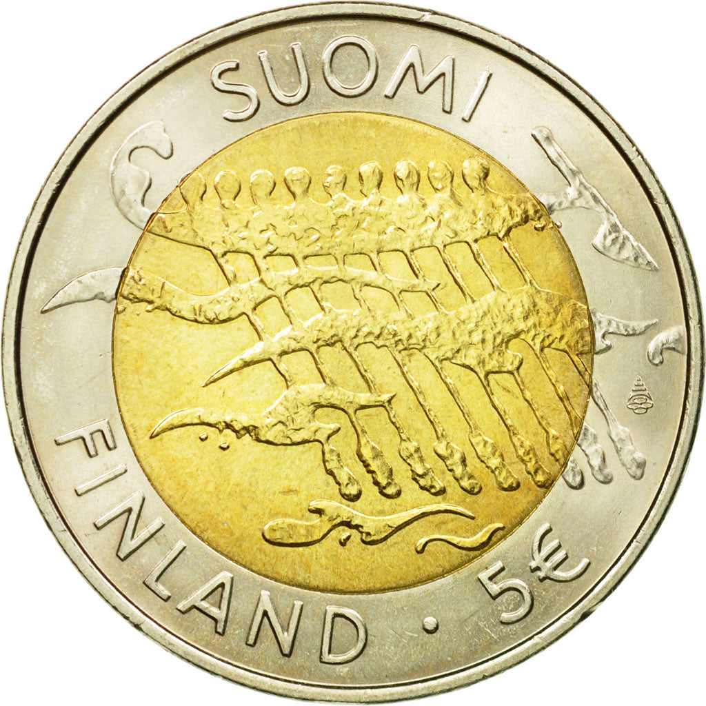 Finland, 5 Euro, 2007, MS(63), Bi-Metallic, KM:146