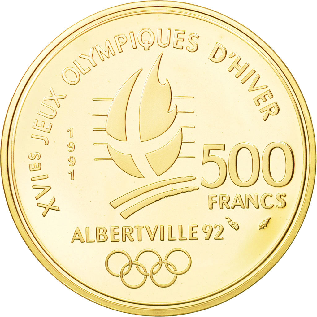 Münze, Frankreich, 500 Francs, 1991, Paris, STGL, Gold, KM:1000, Gadoury:19