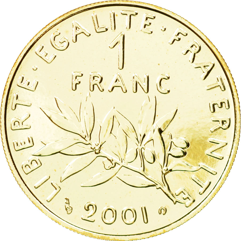 Monnaie, France, Semeuse, Franc, 2001, Paris, FDC, Or, Gadoury:474a, KM:925.1a