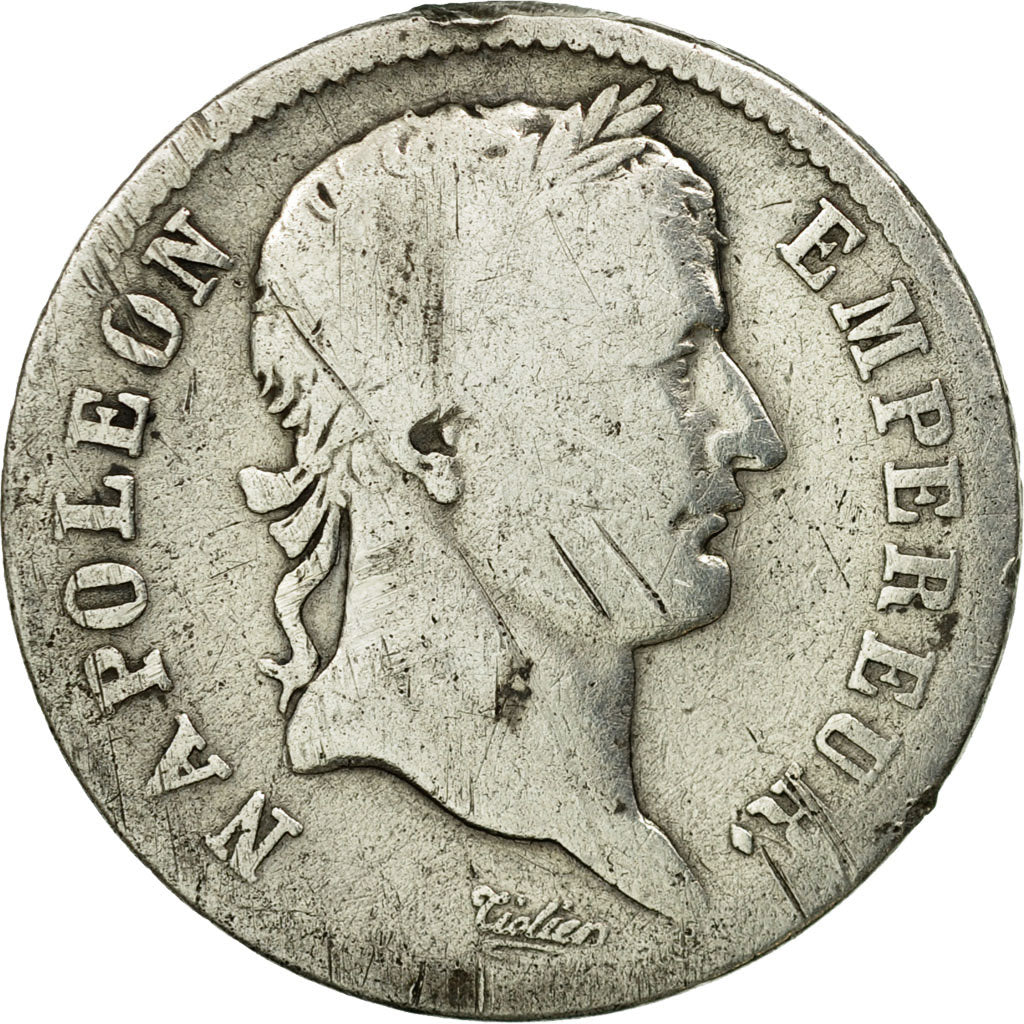 Moneta, Francja, Napoléon I, Franc, 1808, Bordeaux, F(12-15), Srebro, KM:682.7