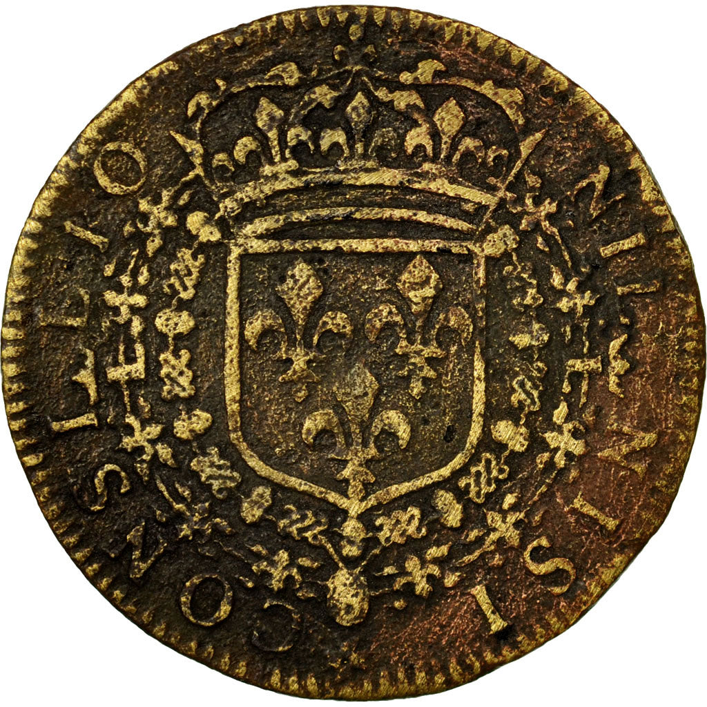 France, Jeton, Royal, VF(20-25), Brass