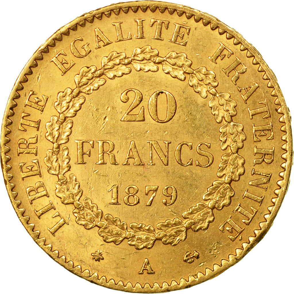 Monnaie, France, Génie, 20 Francs, 1879, Paris, TTB+, Or, Gadoury:1063, KM:825