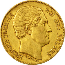 Moneta, Belgio, Leopold I, 20 Francs, 20 Frank, 1865, Brussels, BB+, Oro, KM:23