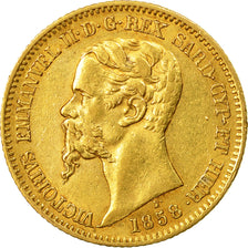 Coin, ITALIAN STATES, SARDINIA, Vittorio Emanuele II, 20 Lire, 1858, Genoa
