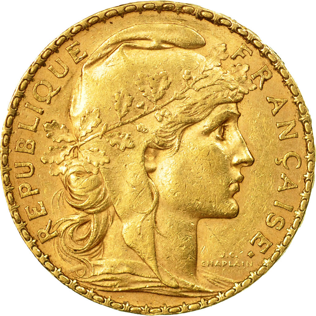 Coin, France, Marianne, 20 Francs, 1902, Paris, AU(50-53), Gold, KM:847