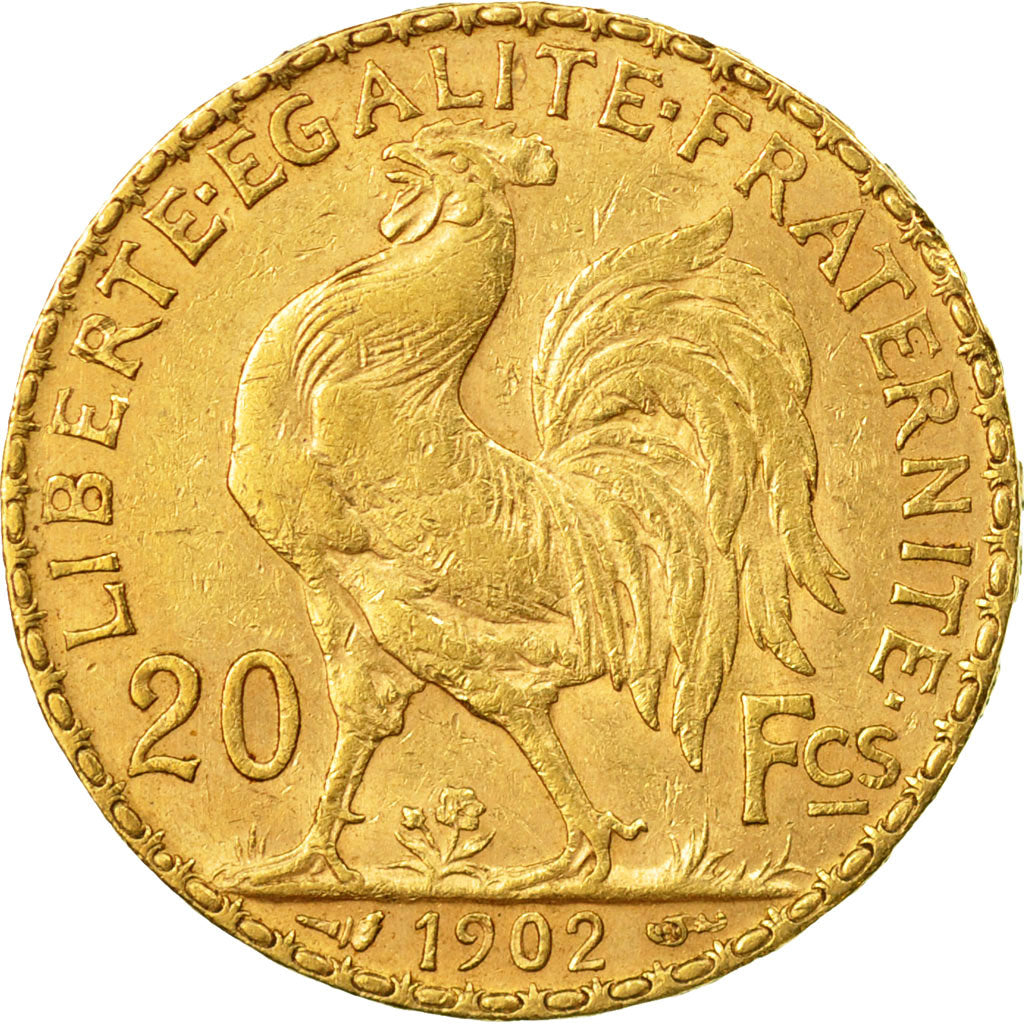 Coin, France, Marianne, 20 Francs, 1902, Paris, AU(50-53), Gold, KM:847