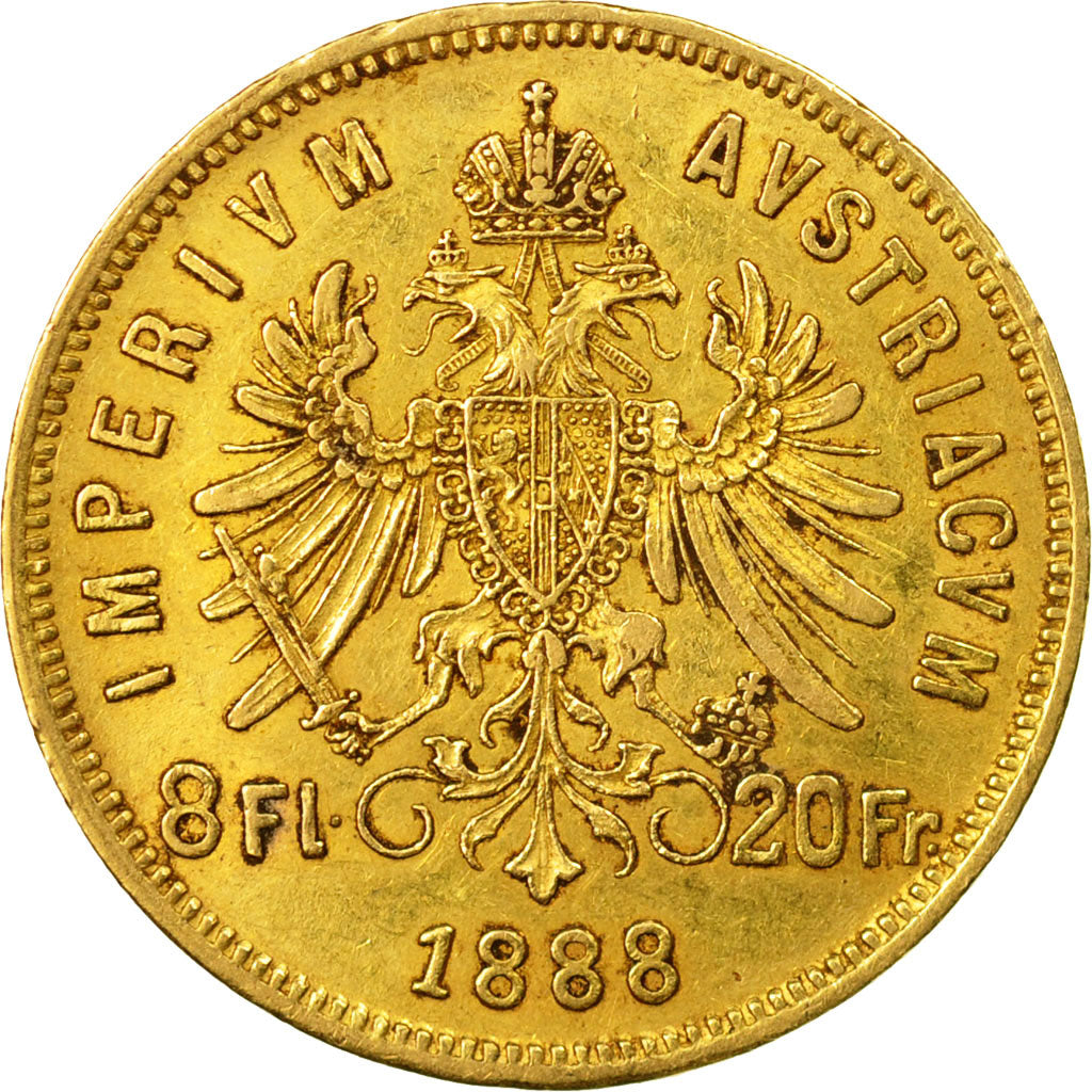 Monnaie, Autriche, Franz Joseph I, 8 Florins-20 Francs, 1888, Vienna, TTB+, Or