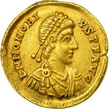 Coin, Honorius, Solidus, 395-402, Milan, AU(50-53), Gold, RIC:1206C