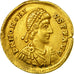Coin, Honorius, Solidus, 395-402, Milan, AU(50-53), Gold, RIC:1206C