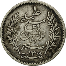 Coin, Tunisia, Ali Bey, 50 Centimes, 1891, Paris, EF(40-45), Silver, KM:223
