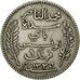Coin, Tunisia, Muhammad al-Nasir Bey, Franc, 1917, Paris, EF(40-45), Silver