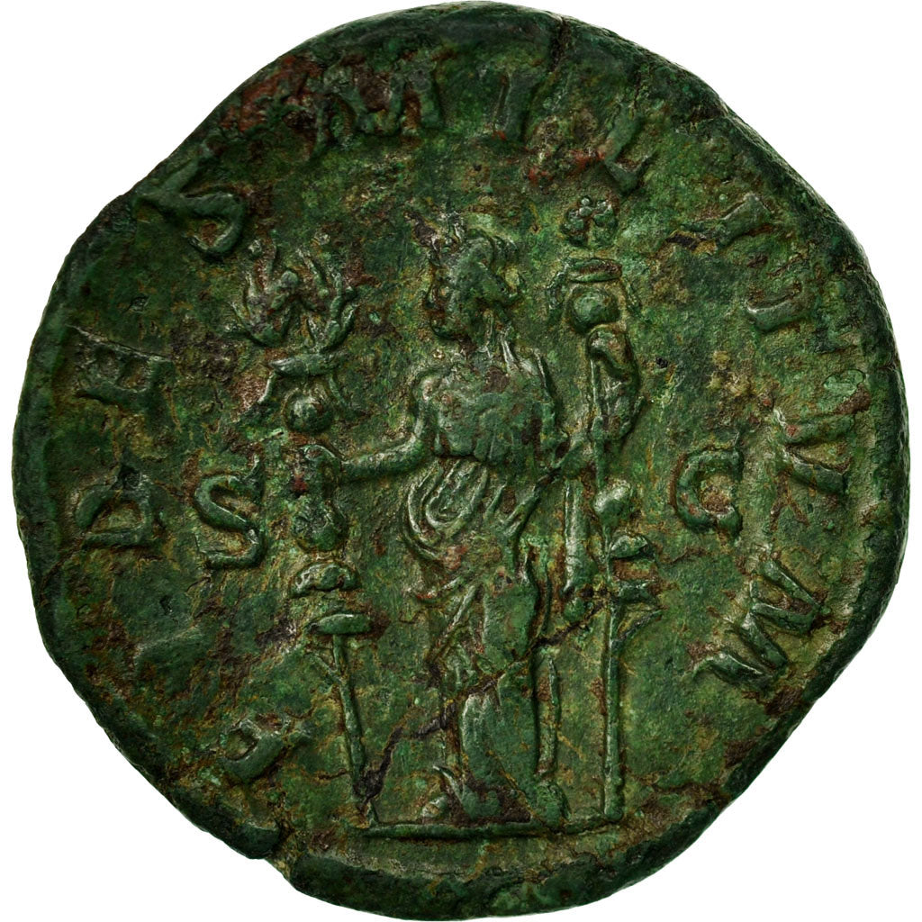Coin, Philip I, Sestertius, 244, Rome, AU(50-53), Copper, RIC:172a