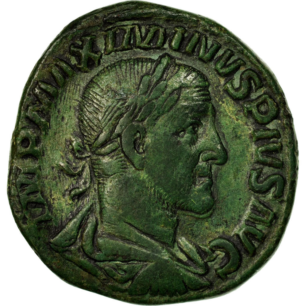 Coin, Maximinus I Thrax, Sestertius, AD 236, Rome, EF(40-45), Copper, RIC:30