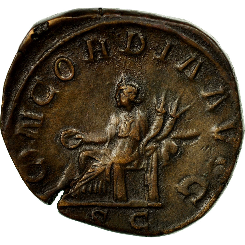 Munten, Otacilia Severa, Sestertius, 244-247, Rome, ZF, Koper, RIC:94