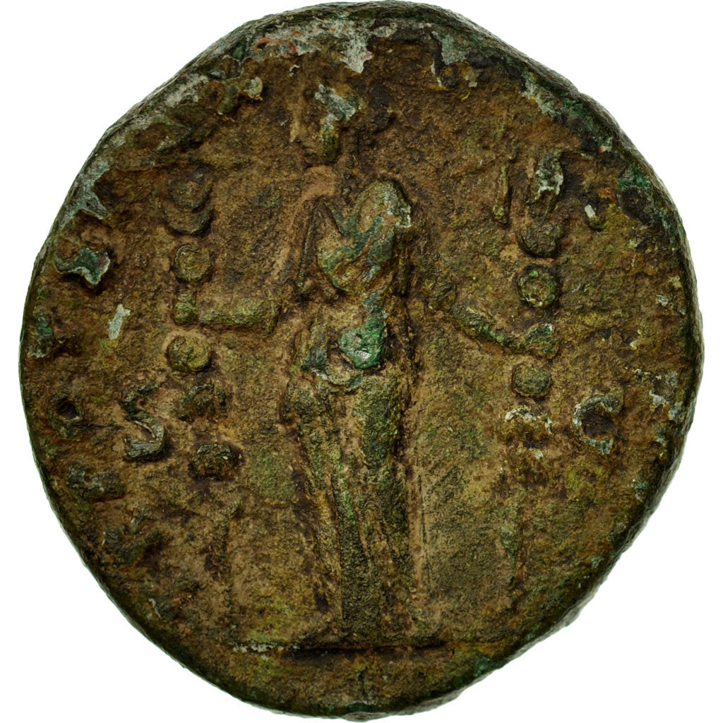 Moneta, Antoninus Pius, Dupondius, 156-157, Roma, VF(30-35), Miedź, RIC:951
