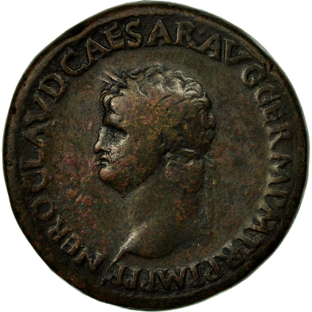 Coin, Nero, Sestertius, 65, Lyon, Rare, VF(30-35), Bronze, RIC:392