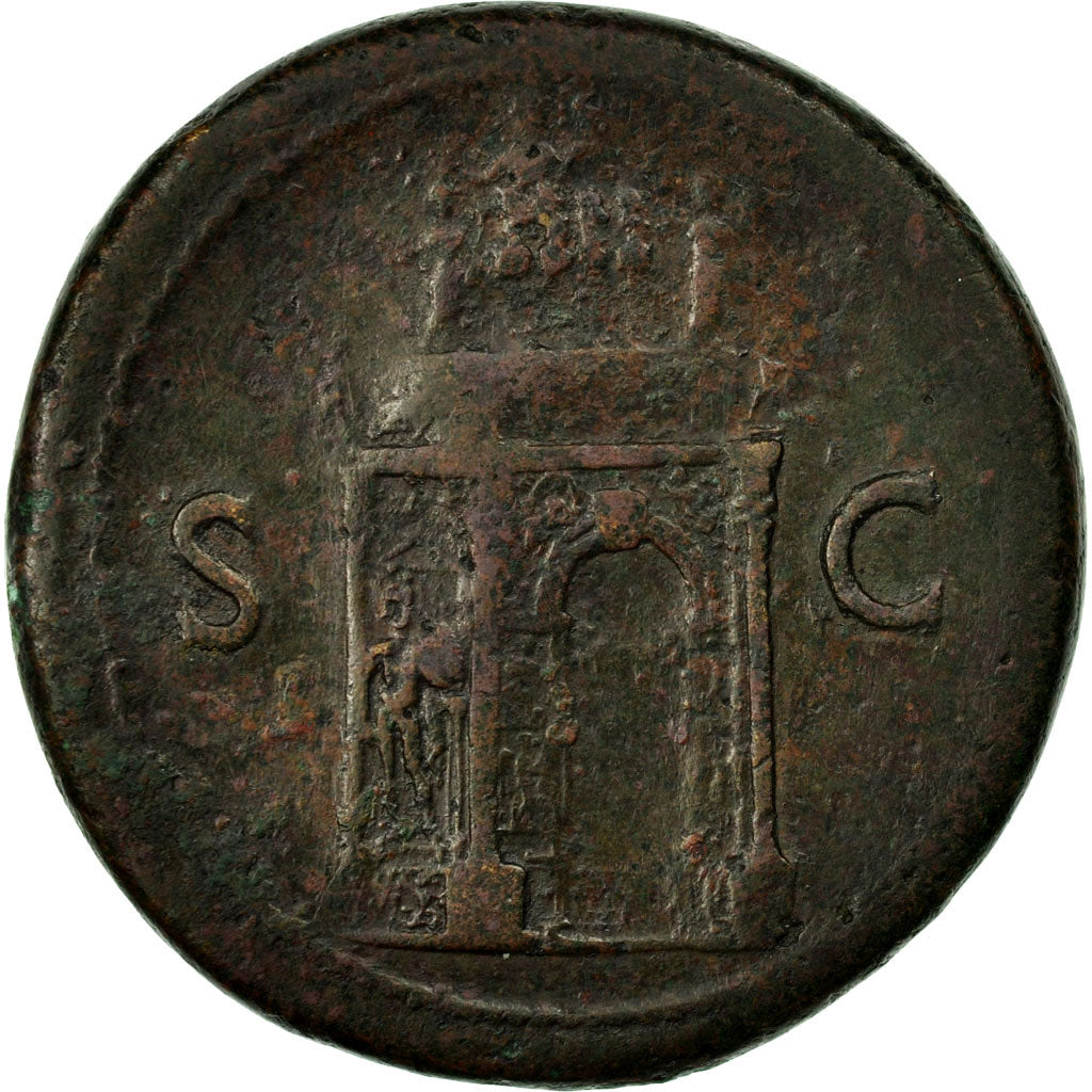 Coin, Nero, Sestertius, 65, Lyon, Rare, VF(30-35), Bronze, RIC:392