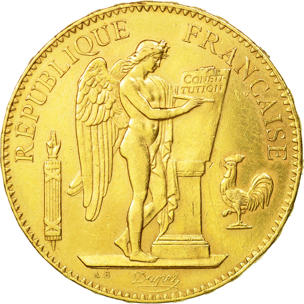 Moneta, Francia, Génie, 100 Francs, 1879, Paris, BB+, Oro, KM:832, Gadoury:1137