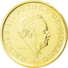 Coin, Monaco, 2 Francs, 1982, Piéfort, PCGS, SP69, Gold, graded, Gadoury:MC