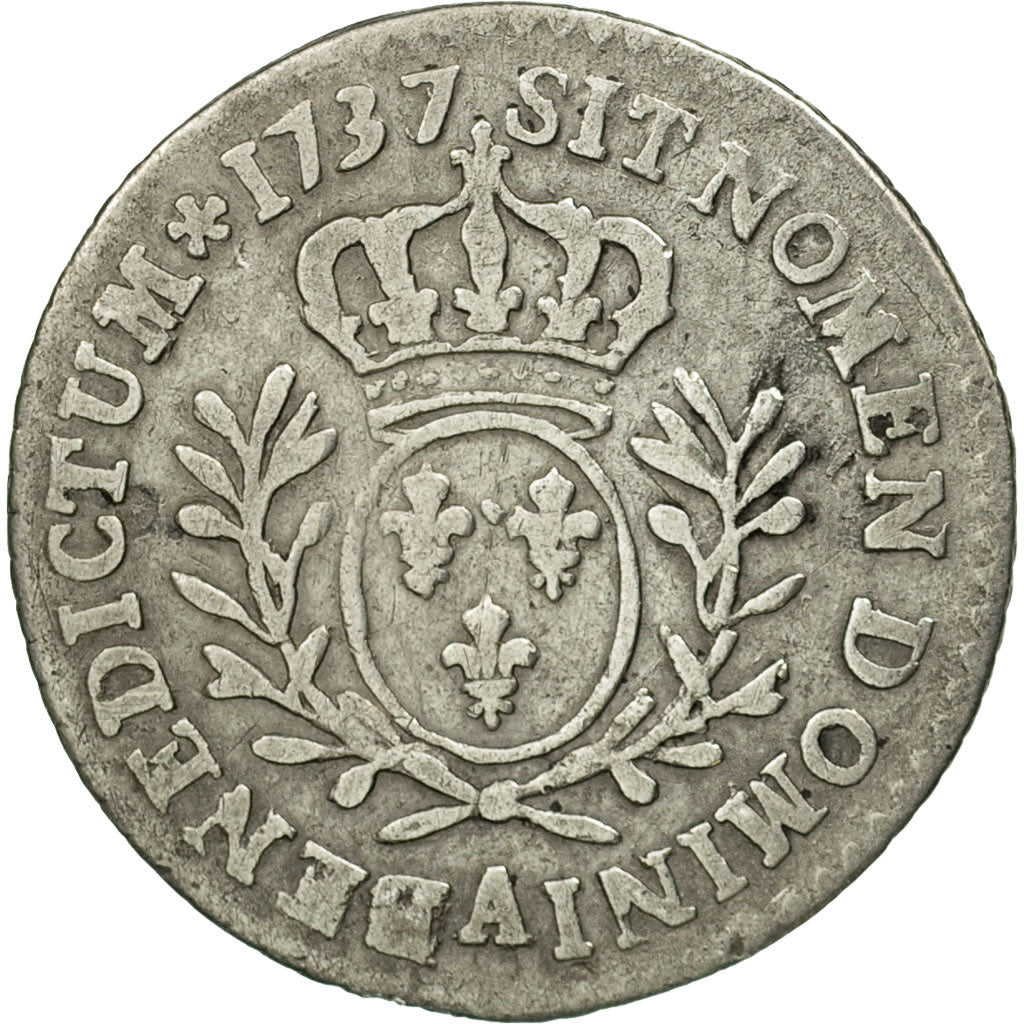 Coin, France, Louis XV, 1/20 Écu  aux branches d'olivier (6 sols), 6 Sols, 1/20